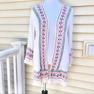 Boho Aztec Long Sleeve Kimono